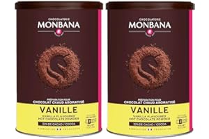 HOP CAFE Chocolat Monbana en poudre arôme Vanille - 2 x 250g