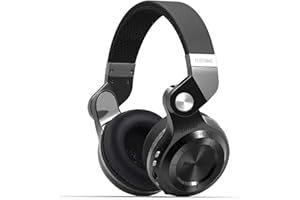 Bluedio Casque Bluetooth sans fil pliable avec fente pour carte micro SD, radio FM, Amazon Web Services, microphone pour téléphone portable/téléviseur/PC (noir)