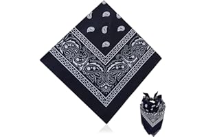 Ceihwa Bandana Homme Classique Bandana Foulard Cheveux Femme avec Motif Paisley 55x55cm Foulard Tête Enfant Bandana Foulard Sport Bandana de Cyclisme Multifonction Echarpe Mouchoirs pour Mode