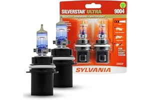 SYLVANIA - 9003 SilverStar Ultra - High Performance Halogen Headlight Bulb, High Beam, Low Beam and Fog Replacement Bulb, Brightest Downroad with Whiter Light, Tri-Band Technology (Contains 2 Bulbs)