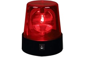 MOVKZACV LED Strobe Light, 360° Rotating DJ Flashing Stage Effect, Battery Powered Car Siren, Disco Party Rotating Lamp