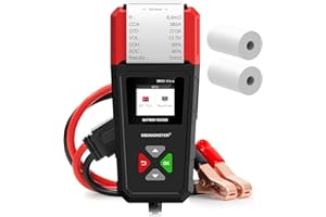 OBDMONSTER BM550U Testeur Batterie Voiture avec Imprimante Intégrée,Testeur De Batterie Voiture 6v 12v 24v,100-2000 CCA 2-200AH Testeur D’Alternateur Automobile,Pour Voiture Camion Suv Moto Bateau