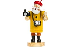 ‎SIKORA Sikora RM-A Räuchermännchen aus Holz 3 Größen Verschiedene Motive, Farbe/Modell:A13 gelb - Fotograf, Höhe in cm:Höhe ca. 15 cm