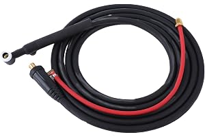 Jeffergarden WP-17V Argon TIG Torch 150A Luftkyld med 16,4 Fot Gummislang och 35-50 mm² Kontakt för ARC200 MIG200 MIG250 ARC2