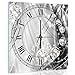 Produktbild Uhr Glasuhr Wanduhr Bilduhr DekoShop Abstrakt, Diamanten und Silber AMDCGB10406G7 G7 (40cm. x 40cm.) Glass Picture Wall Clock Blat | Abstrakt Kunst Abstraktion Diamant Diamanten