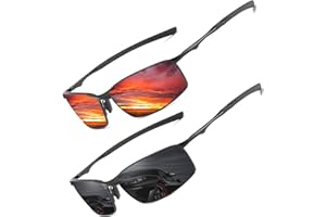 LEDING&BEST okulary przeciwsłoneczne męskie damskie polaryzacyjne ochrona UV400 ultralekkie Al-Mg metalowe okulary przeciwsłoneczne Cat 3 CE