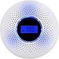F-SMOKEZ- 2 in 1 Wireless Smoke & Carbon Monoxide Detector, LED Digital Display, Fire Safety for Kitchen, Hotel, Villa, Residential & Commercial Purpose
