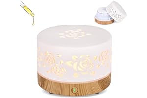 PUTINEI Recargable Difusor de Aceites Esenciales Sin Agua, Difusor para Perfume, Aceite Esencial con LED de 7 Colores, Función de Temporizador (Rosa)