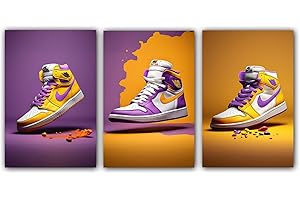 NebulaNova Lot de 3 affiches de baskets sans cadre Michael Jordan Hypebeast - Décoration de chambre - Chaussures pour adolescents et garçons - Décoration de chambre - 30 x 45 cm