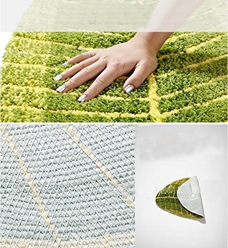 Luxbon Grün Blatt Form 70×140 cm Teppiche Stopp Antirutschmatte Teppichunterlage Fussmatte Stufenmatten Treppenmatten Badematte Wohnzimmer, Schlafzimmer, Badezimmer, Küche, Esszimmer, Spielzimmer, Kinderzimmer, Arbeitszimmer, Wintergarten, Waschraum, Flur/Diele, Veranda, Garage/Werkzeugkeller, Terrasse, Gaestezimmer - 7