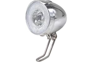 LED-retro framljus med kromad utseende och batteridrift