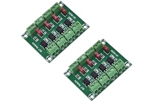 ZkeeShop 2Pcs PC817 4 Channel Optocoupler Isolation Board Voltage Converter Adapter Module 3.6-30V Driver Photoelectric Isolated Module