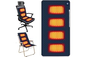 NAVESO Sitzkissen Beheizbar Outdoor, 45 X 90 cm Heizkissen USB, Beheizbares Sitzkissen Aufladbar mit 3 Heizstufen, USB Beheiztes Heizkissen für Stadion Ausflug Camping Bürostuhl Sofa(Marineblau)