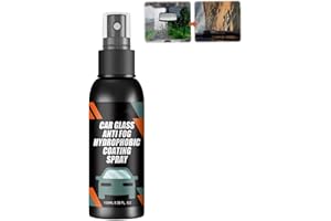 RAKIUTY Anti Buée Voiture Pare-brise,Spray Anti Buée,Spray Antibuée Pour Pare-Brise De Voiture,Sprays Nettoyage Anti-buée Imperméable À L'eau Et À La Pluie,Agent Anti-Buée Et Anti-Pluie Pour Vitres,100ml