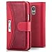 Produktbild Saxonia Tasche Samsung Galaxy S5 / S5 Neo Hülle Flip Case Schutzhülle Cover Handytasche Wallet mit Kartenfach Rot