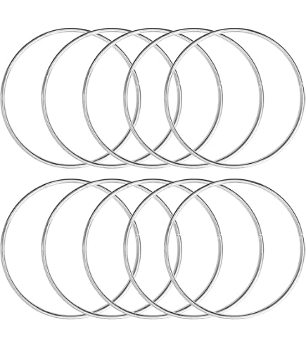 Anelli In Metallo Per Fai Da Te - 10 Pezzi, Diametro 20 Cm, Per Macramè, Acchiappasogni, Decorazioni - Foto 10