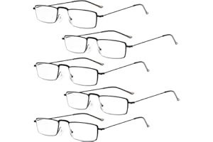 Eyekepper 5 Stuecke Edelstahlrahmen Half-Augen Stil Lesebrille Leser