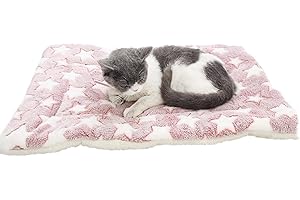 Qeyeid Cosy Calming Cat Blanket, Cat Blankets for Indoor Cats, Washable Ultra Soft Cat Dog Calming Blanket for Bed Mat, Cat Blanket, Premium Flannel Cloth Pet Cushion Pad for Cats Dogs
