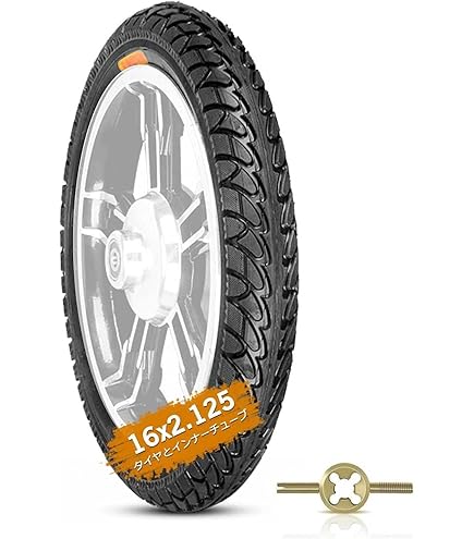 YunSCM 2PCS Pieghevole 16 Pollici Pneumatici 16x2.125 ETRTO 57-305 E 16 Pollici Camera D' Aria AV32mm Compatibile Bicicletta 16x2.10 16x2.125 16x2.25