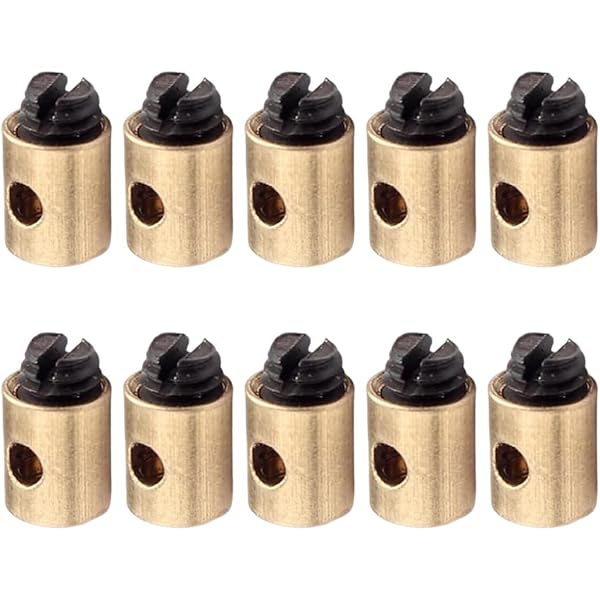 10 Morsetti Per Cavo Acceleratore Moto IKOPFLN - In Ottone 5x6 Mm Universali Per Scooter E Bici - Foto 2