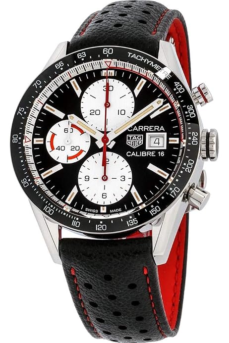 TAG Heuer orologio Carrera cronografo 44mm Calibre Heuer 02 ceramica nera  automatico acciaio CBN2A1B.BA0643: Buy Online at Best Price in UAE -  Amazon.ae