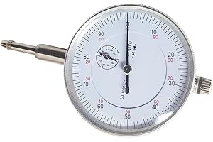 BES Comparador centesimal de reloj, 0-10 mm, resolución 0,01 mm para base magnética