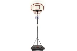 URBN-TOYS Outdoor Free Standing Portable Adjustable Basketball Hoop & Net Set
