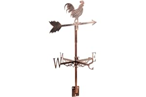 Dyna-Living Wetterhahn Windfahne Weather Cock Wetterfahnen Weather Vane Metall Cockerel Weathervane Retro Wind Vane Mini Hahn Wetterfahne fur Wind Direction Indicator und Roof Decoration