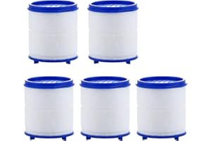 PEIDOG 5 Pcs Faucet Water Filter Cartridges for 360 Degree Rotating Sink Tap Water Filter,Carbon Water Filtration Faucet Filters Cartridges Removes Chlorine Fluoride Heavy Metals Hard Water