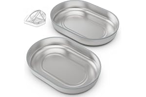 BAOFUM Stainless Steel Bowls for Automatic Microchip Pet Feeder - Sealing Ring Design to Keep Fresh and Odor Reduction, Easy to Clean, Set of 2