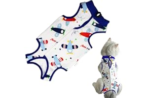 CGLRybO Professioneller Genesungsanzug für Katzen für Bauchwunden oder Hautkrankheiten, Alternative zum E-Halsband für Katzen und Hunde, nach Operationen, Pyjama-Anzug