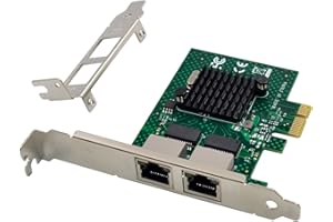ULANSEN Dual Port PCIe Gigabit Ethernet Server Adapter mit NetXtreme Chipsatz BCM5720-2P PCI Express 1000M Netzwerk-LAN-Karte für Windows Server Linux Ubuntu VMware