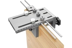 WALFRONT 3 in 1 15mm Dowel Jig Woodworking Self Centering Doweling Jig Dowel Drill Guide Kit with 6/8/10mm Drill Bushings and Twist Drill