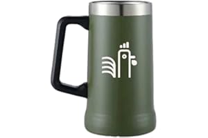 KIKIRIKIT EVERYTHING IN A KIT KIKIRIKIT 0.7L - Jarra Cerveza Acero Inoxidable - Mantiene la Cerveza Fría 4 horas - Vaso Termico Vintage - Libre de BPA - Apta Para Lavavajillas - Regalos para hombres (Verde Caza)