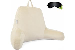 MERIDIA PERSONAL CARE MERIDIA Cojín Lectura Cama con Relleno Extra Incluido. Almohada de Lectura Cojin de Lectura Respaldo Cama Funda Lavable Rellenado en España