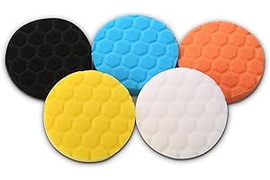 Yizhet 5 PCS 5 Inch/ 125mm Polishing Pads, Replacement Pad for Orbital Polisher, Car Professional Set for Buffing, Waxing, Sealing Glaze