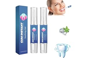 ASHOPFUN DentiZen Lot de 2 gels de thérapie des gencives, gel de traitement instantané des gencives, stylo essence de nettoyage pour blanchiment des dents, détachant les dents, produits de blanchiment des