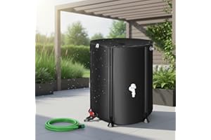 Mucola Regenwassertonne 100L faltbar mit Hahn Regentonne inkl. 2 Meter Wasserschlauch mit Anschluss Regenwassertank mit Überlaufschutz Regenfass | witterungsbeständig - Größenauswahl