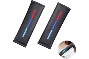 YEELIV 2PCS Car Seat Belt Covers Shoulder Pad, Car Seat Belt Protection Covers, Auto Safety Shoulder Strap Protection Pad Cushion Cover Pads,M Sport Accessories for BWM,Accessories for Seat Aron