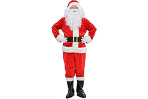 MYSTELLA Costume Babbo Natale Adulto Uomo Vestito Babbo Natale Unisex Santa Claus Christmas Suit Cosplay