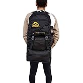 Baggor Montana 80 Liter Double Bellows Black Waterproof Multi-Eyed Travel-Mountainer-Campist-Earthquake Backpack