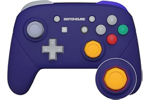 eXtremeRate Case Shell für Nintendo Switch Pro Controller, DIY-Ersatz Full Gehäuse Faceplate&Rückplatte&Giffe Hülle&Tasten für Switch Pro Controller-SwitchCube Stil(Octagonal Gated Sticks Design)