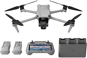 DJI Air 3 Fly More Combo with DJI RC 2 (screen remote controller), Drone with Medium Tele & Wide-Angle Dual Primary Cameras for Adults 4K HDR, 46-Min Max Flight Time, 48MP, O4, Two Extra Batteries
