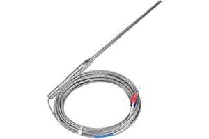 Hilitand Tipo de sonda K termoelemento M8 Gewinde Galvanischer Sensor de temperatura 8 mm Durchmesser Gewinde 0-400 (5M)