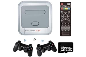 ASTARAMA Super Console X Pro - Console da gioco retrò, mini TV con scheda da 128 GB, per uscita TV HDMI 4K, integrata in oltre 41.000 giochi, 2 gamepad supporto WiFi/LAN (256G)