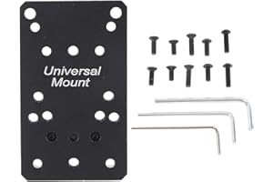 Horoper Placa de Montaje del Adaptador de Vista de Punto Rojo de Aleación de Aluminio - Placa de Montaje Base RMR MROS para Glock 17, 19 - Accesorio de Vista de Punto Rojo Seguro Y Preciso