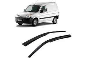 CarJoy Lot de 2 déflecteurs d'air Déflecteurs d'air Déflecteurs de Pluie pour fenêtre de Voiture Compatibles avec Peugeot Partner 2002-2007 Protection Contre la Pluie Montage Externe
