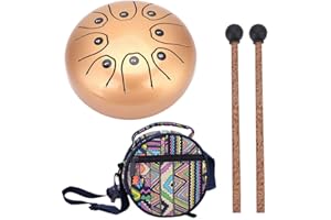 Vbestlife Handpan Drum 5.5 Pouces Percussion Comprend Un Tambour, 1 Paire de Maillets et 1 Sac de Transport