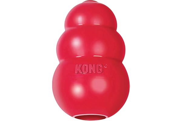 KONG Classic - Jouet à Remplir - Jouet à Mâcher pour Chiens - Peut être Rempli de Friandises - Caoutchouc Naturel Résistant - pour Chiens Grande
