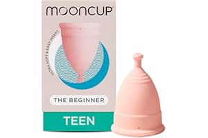 Mooncup® Beginner Menstrual Cup Reusable, Ultra Soft & Easy Insert, Great for Heavy Flow Periods, Size Teen, Age or Below (Pack of 1)